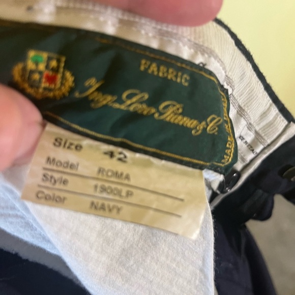 Santorelli Men's Navy Dress Pants Made with Loro Piana Wool Size 42 - Picture 7 of 8